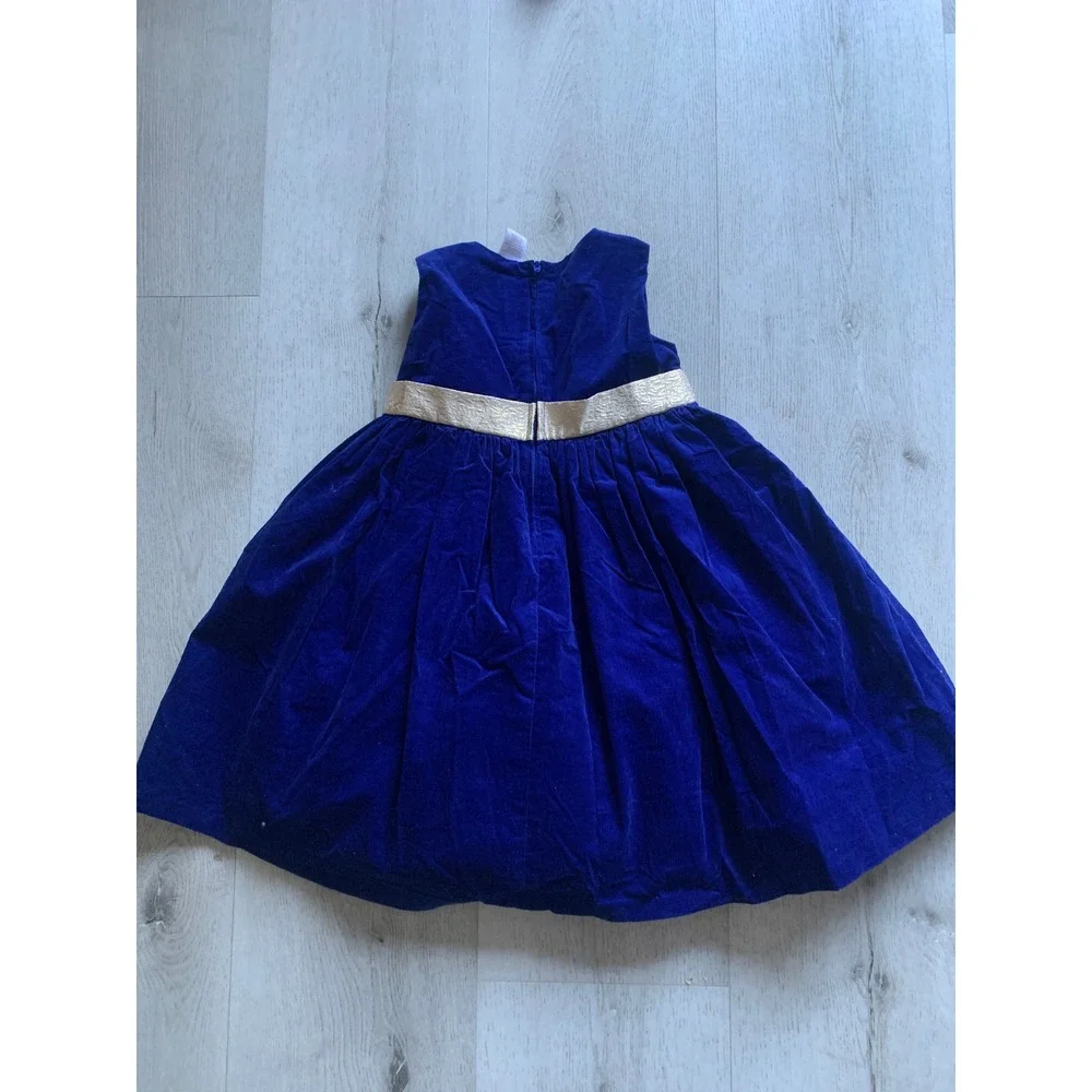 Gymboree Royal blue velvet dress girls sz 5T NWT Christmas‎ holidays formal